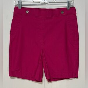Rafaella Women size 6 Bright Pink Fuscia Slightly Stretchy Pull On Summer Shorts